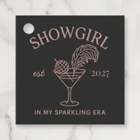 Sparkling Martini Glam Showgirl Era Bachelorette Favor Tags