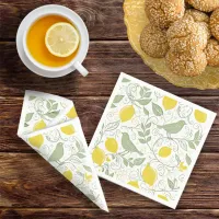 Fresh Lemons, Leaves and Birds ID1052 Napkins