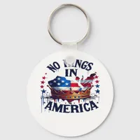 No Kings In America Classic Retro Cool Keychain