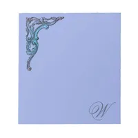Romantic Pastel Steampunk Goth Monogrammed  Notepad