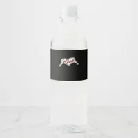 Get Wrecked Skeleton Hand Heart Classic Water Bottle Label