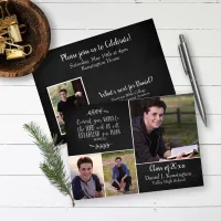 Christian Graduation Bible Verse Photo Collage Invitation