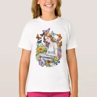 A Girl, Journal, Butterflies and Flowers T-Shirt