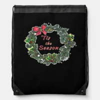 Tis The Season Shadowed Drawstring Bag