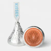 Monogram Victorian Crest Gothic Terracotta Wedding Hershey®'s Kisses®