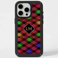 Monogram Gingham Check Multicolored Pattern iPhone 15 Pro Max Case