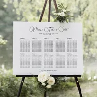 Minimalist 10 Table Seating Chart Foam Board