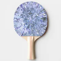 Elegant ice blue mosaic, modern ping pong paddle