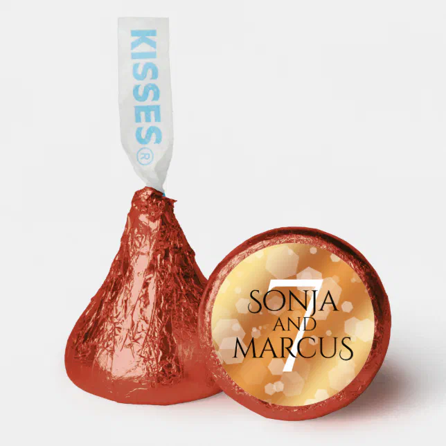 Elegant 7th Copper Wedding Anniversary Celebration Hershey®'s Kisses®