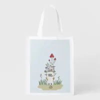 Hand drawn Mushroom castle Grocery Bag