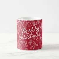 Hand Drawn Merry Christmas Coffee Mug