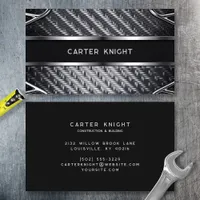 Carbon Fiber and Metal Industrial Business Card