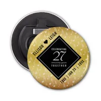 Elegant 27th Music Wedding Anniversary Celebration Bottle Opener