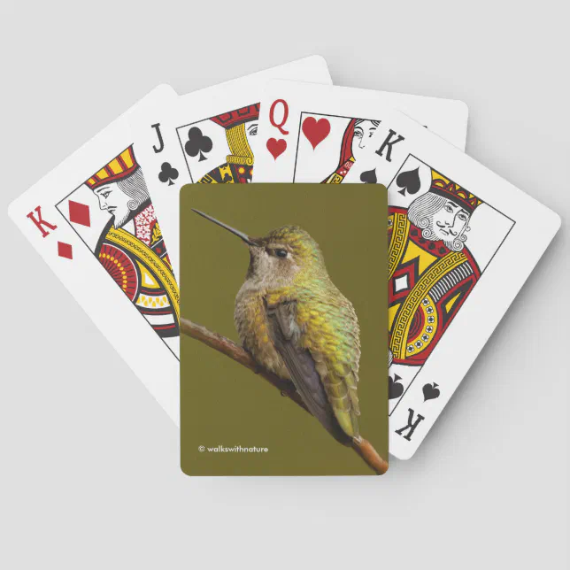 Anna's Hummingbird on the Scarlet Trumpetvine Poker Cards