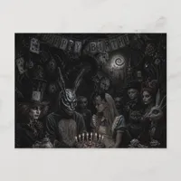 Alice Dark Fantasy Birthday Party Postcard
