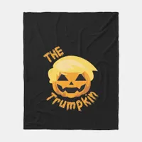 Trumpkin Pumpkin Halloween Design – Sloth Costume  Fleece Blanket