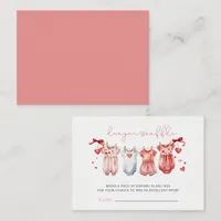 Sweetheart Valentines Baby Shower Diaper Raffle Enclosure Card