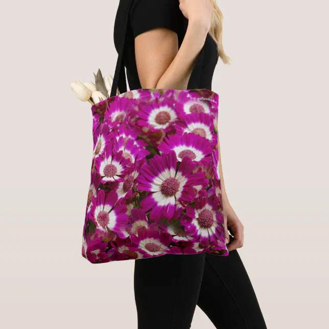 Beautiful Purple Cineraria Flowers Tote Bag