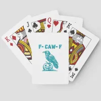 F-Caw-F Funny Raven Gothic Crow Retro Classic Poker Cards