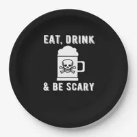Eat Drink And Be Scary Halloween Beer Vintage Paper Plates