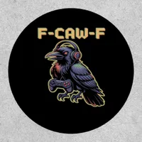 F-Caw-F Gaming Raven With Headphones - Edgy Stream Patch