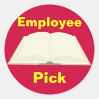 Employee Pick Book Promo Classic Round Sticker