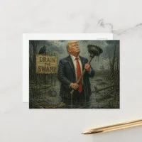 Funny Drain the Swamp Postcard