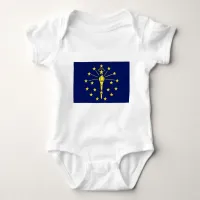 Indiana State Flag of Blue & Gold Baby Bodysuit