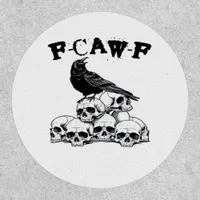 Halloween Skull. F Caw F Vintage Graphic Patch