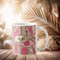 Sheet Music and Instruments Pink/Ivory ID481 Coffee Mug