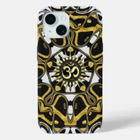 Sanskrit Om Gold Pentagon Wild X1 iPhone 15 Case