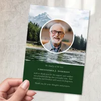 Mountains Nature Photo Sympathy Funeral Memorial Thank You Card