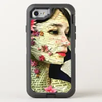 Pretty Woman Art Collage   OtterBox Defender iPhone SE/8/7 Case