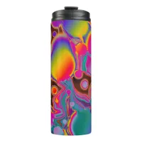 Groovy Color Burst Thermal Tumbler