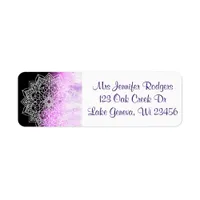 Purple and Lavender Mandala Abstract Label