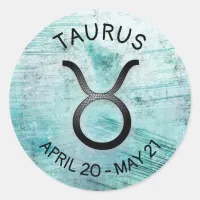 Horoscope Sign Taurus Zodiac Astrology Classic Round Sticker