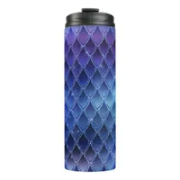 Glitter Dragon Scale Pattern Thermal Tumbler