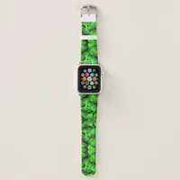 Neon green planets - pattern in 3D optics  Apple Watch Band