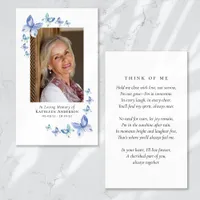 Butterflies Photo Memorial Prayer Card