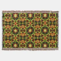 Polka Dots Geometric Star Woven Throw Blanket