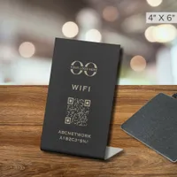 Wi-Fi Access QR Code Custom Logo Pedestal Sign