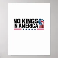 No Kings In America USA Creative Casual Poster