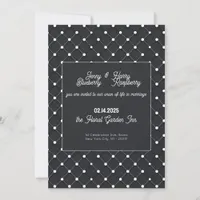 Black Elegant Sprial Connections Pattern Invitation