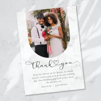 Modern Minimalist Photo Wedding Thank You Card