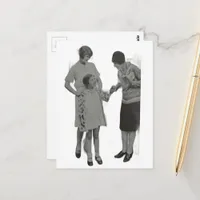 Vintage Women and a Girl Postcard