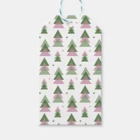 Pink & Green Modern Christmas Gift Tag