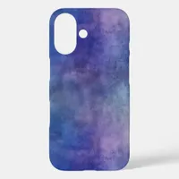 Purple and Blue Abstract Watercolor Style iPhone 16 Case