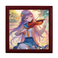 Anime Girl Playing the Violin Gift Box