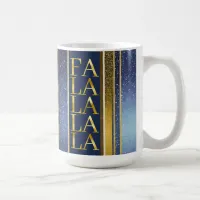 Blue Gold Christmas Fa La La Pattern#27 ID1009 Coffee Mug