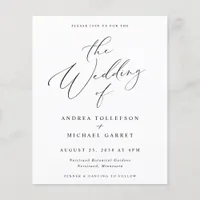 Budget Photo Wedding Invitations Elegant Script Flyer